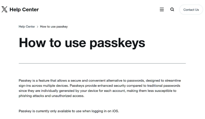 浙江苹果维修店铺分享iOS用户如何通过通行密钥(Passkey)登录 